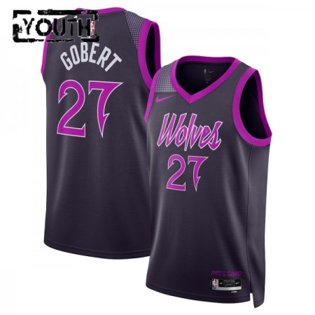 Dres Minnesota Timberwolves Rudy Gobert Nike 2025-26 City Edition Crno Swingman - Dječji